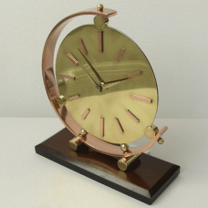 Junghans brass and copper clock, electric, 1940’s