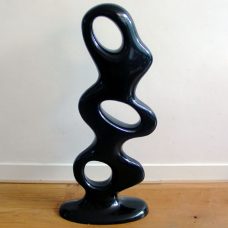 Early Ikea black painted metal sculpture by Almén and Gest, Sweden