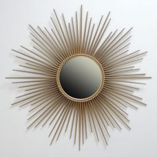 Metal sunburst mirror by Chaty, Vallauris