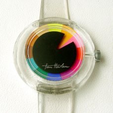 Tian Harlan NOS plastic Chromachron Color Time watch, 1973