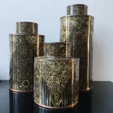 Three enamel jars by Fabienne Jouvin, Paris